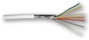 Kabel4x0,22T 4x0,22mm, medené lanko, tienenie AL fóliou,100m