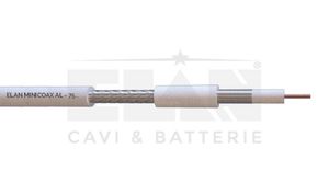 MiniKoax48305 koaxial mini kabel biely,4,8mm,75 Ohm, 305m